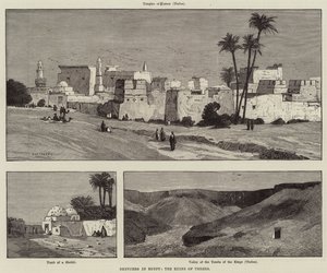 Skisser i Egypt, ruinene av Theben